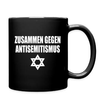 zusammen gegen antisemitism - Tasse einfarbig - Schwarz - Rechts