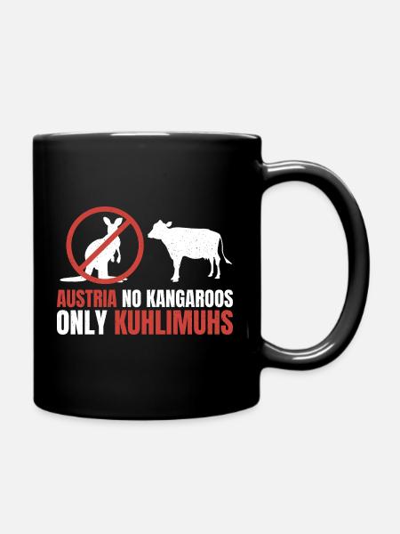 Austria without kangaroos – only cow limuhs - Full Colour Mug - black