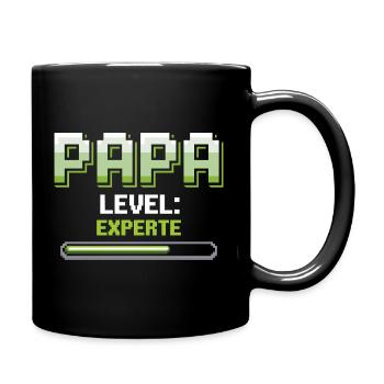 Papa Level Up Experte Gaming - Tasse einfarbig - Schwarz - Rechts