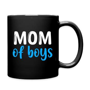 Mom of Boys - Best Mom - Mothers Day - Full Colour Mug - black - Right