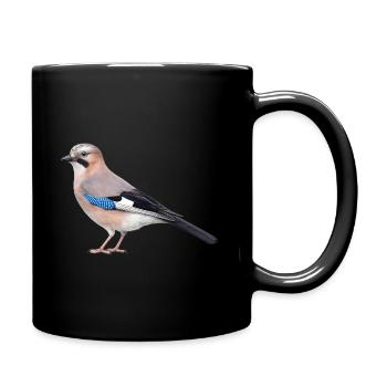 Realistic jay - Full Colour Mug - black - Right