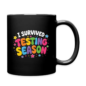 Ich habe die Klausurphase überlebt Schule Humor - Tasse einfarbig - Schwarz - Rechts