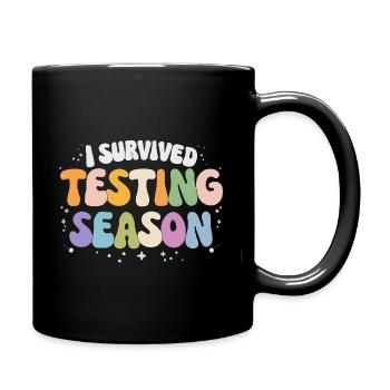Ich habe die Klausurphase überlebt Schule Humor - Tasse einfarbig - Schwarz - Rechts