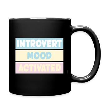 introvertiert - Tasse einfarbig - Schwarz - Rechts
