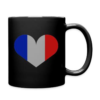 Drapeau français - Mug uni - noir - Droite
