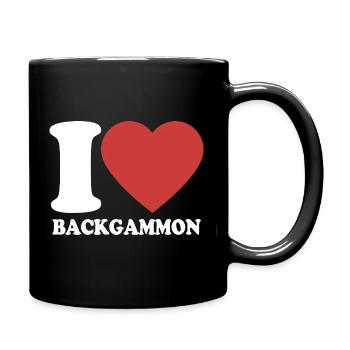 J’adore le backgammon | Jeu de société | Don - Mug uni - noir - Droite