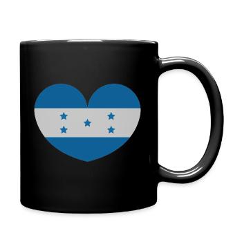 Honduras heart flag - Full Colour Mug - black - Right