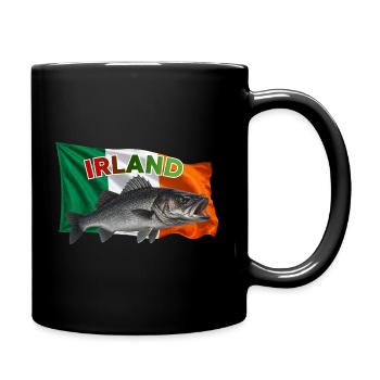 Wolfsbarsch Angeln Irland - Wölfe  - Tasse einfarbig - Schwarz - Rechts