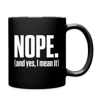 Nope I Mean It PDA Neurodivergent Pride - Full Colour Mug - black - Right