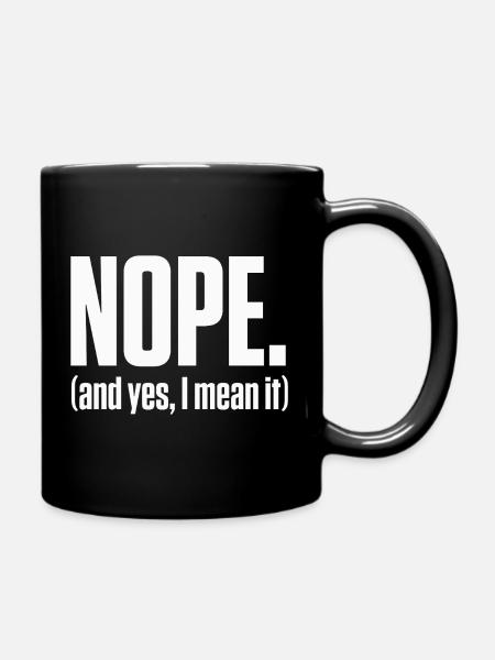 Nope I Mean It PDA Neurodivergent Pride - Full Colour Mug - black