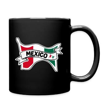 Mexico Mexikanische Flagge  - Tasse einfarbig - Schwarz - Rechts