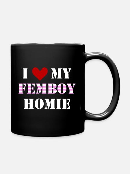śmieszny napis ziomek femboy - Tasse einfarbig - Schwarz