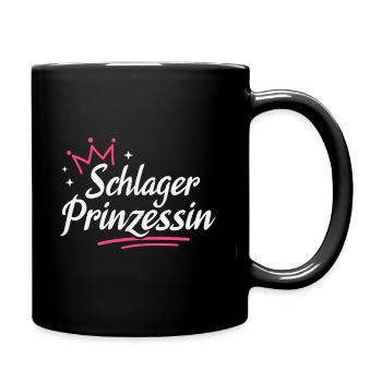 Schlager Prinzessin Schlagerparty - Tasse einfarbig - Schwarz - Rechts