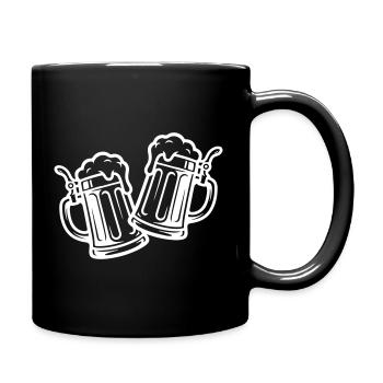 Beer cheers icon - Full Colour Mug - black - Right