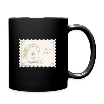 Bella Italia Ceramic Pitcher - Full Colour Mug - black - Right