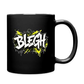 Blegh Graffiti Stil - Tasse einfarbig - Schwarz - Rechts