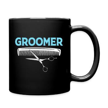Dog groomer - Full Colour Mug - black - Right