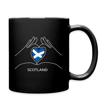 Cœur de l’Écosse avec drapeau écossais Écosse - Mug uni - noir - Droite