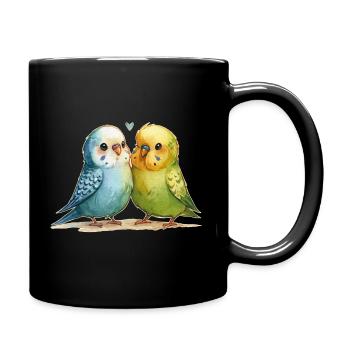 Budgies - Full Colour Mug - black - Right