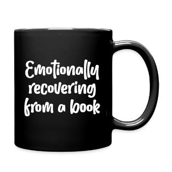 Emotionally Recovering From a Book - Book Lover - Full Colour Mug - black - Right