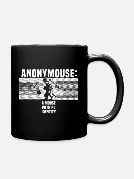 Anonymouse – eine Maus ohne Identität - Tasse einfarbig - Schwarz