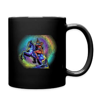 Guerrier dynamique dans le style Pop Art - Mug uni - noir - Droite