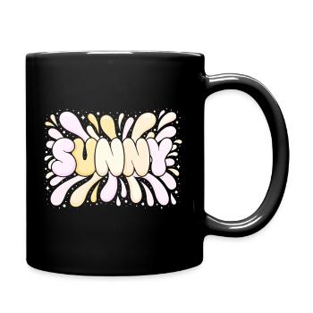 Sunny Splash Pastel Letters - Full Colour Mug - black - Right