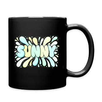 Bright Pastel Sun - Full Colour Mug - black - Right