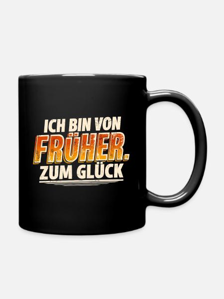 Ich bin von früher Retro Shirt | Stolzer Rentner - Tasse einfarbig - Schwarz