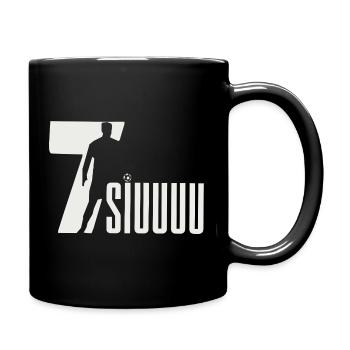 Silhouette du football, Siuuuuu - Mug uni - noir - Droite