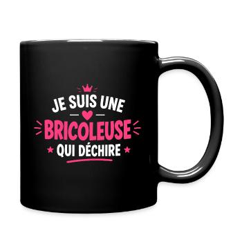 Je suis une bricoleuse qui déchire - Mug uni - noir - Droite