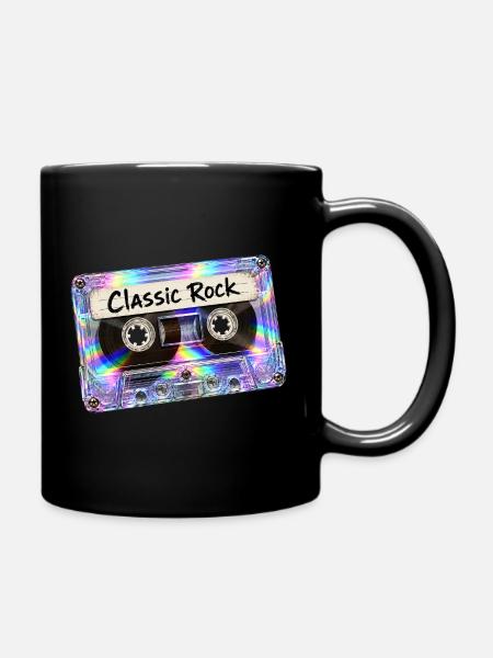 Classic Rock Retro Musikkassette - Tasse einfarbig - Schwarz