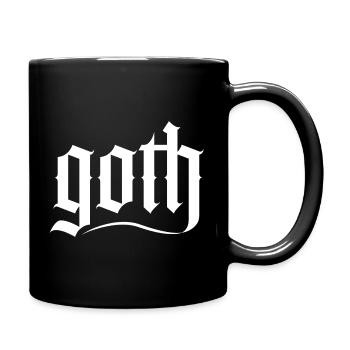 Blason monogramme en écriture gothique - Mug uni - noir - Droite