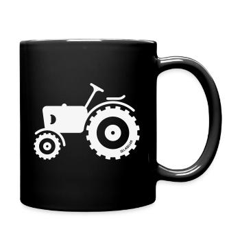 Trecker / Traktor / Schlepper / Zugmaschine (W) - Tasse einfarbig - Schwarz - Rechts