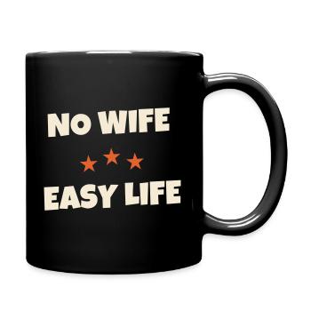 Pas de femme vie facile Drôle en disant bière pour hommes - Mug uni - noir - Droite
