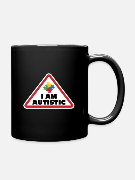 Je suis autiste : conception d’icônes de puzzle - Mug uni - noir