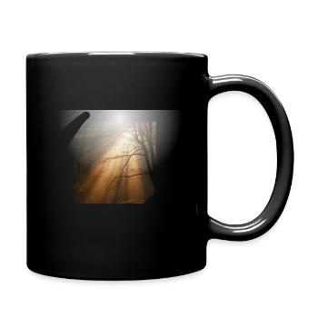 Rays of sunshine in the forest - Full Colour Mug - black - Right