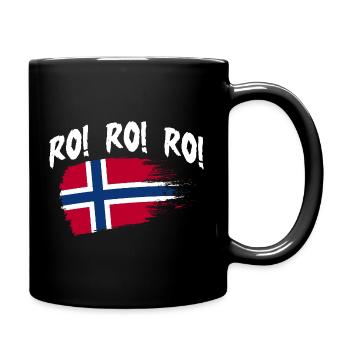 Norway Norge Fjords Scandinavian Ro Viking ship - Tasse einfarbig - Schwarz - Rechts