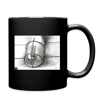 Bucket sketches black and white - Full Colour Mug - black - Right