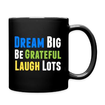 Positives Denken Inspirierend Motivation - Tasse einfarbig - Schwarz - Rechts