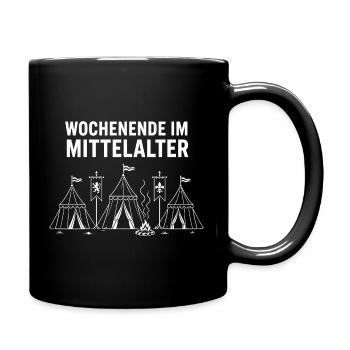 Wochenende Im Mittelalter – Mittelaltermarkt Vekto - Tasse einfarbig - Schwarz - Rechts