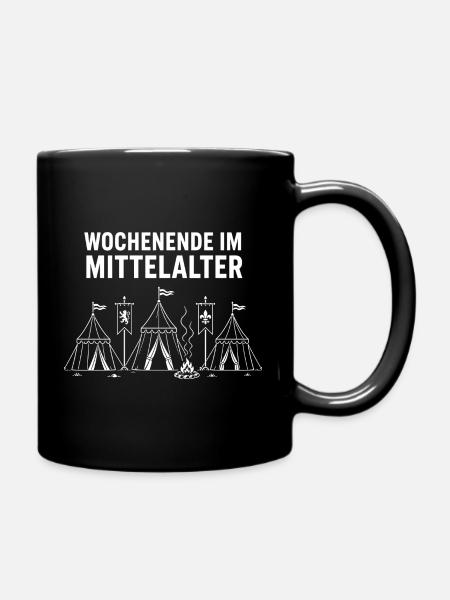 Wochenende Im Mittelalter – Mittelaltermarkt Vekto - Tasse einfarbig - Schwarz