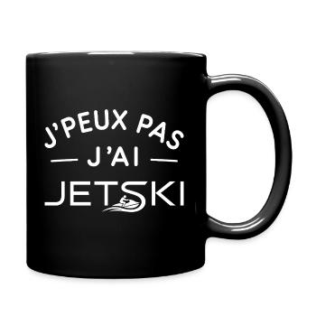 Jet Ski Humour Cadeau Glisse Nautique - Mug uni - noir - Droite