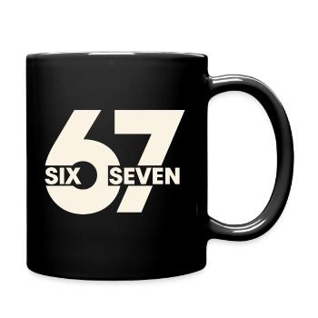67 Six Seven – Urban Typografie - Tasse einfarbig - Schwarz - Rechts