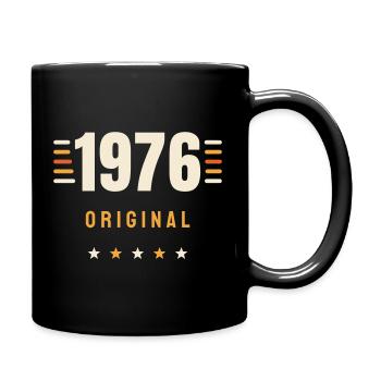 1976 Original Jahrgang Retro 50. Geburtstag Gesche - Tasse einfarbig - Schwarz - Rechts