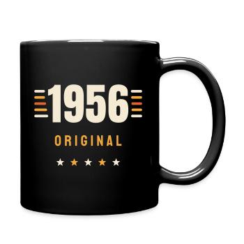 1956 Original Jahrgang Retro 70. Geburtstag Gesche - Tasse einfarbig - Schwarz - Rechts