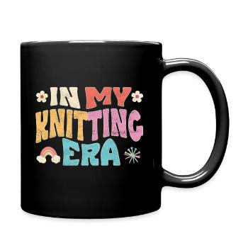 In my knitting era - Full Colour Mug - black - Right