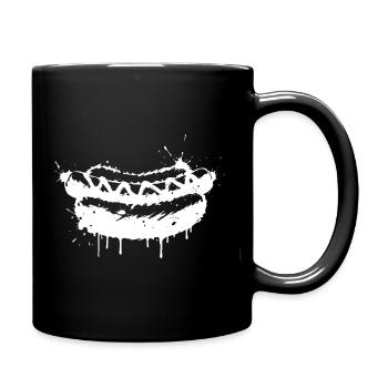 Hot Dog Street Art White - Full Colour Mug - black - Right