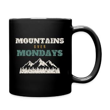 Mountains Over Mondays - Full Colour Mug - black - Right