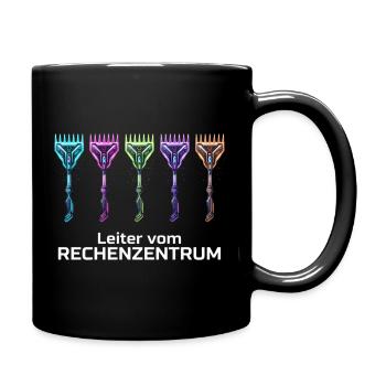 Rechenzentrum Retro Vintage Rechen & Besen Leiter - Tasse einfarbig - Schwarz - Rechts